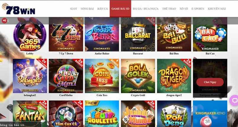 Game giải trí 78Win đa dạng