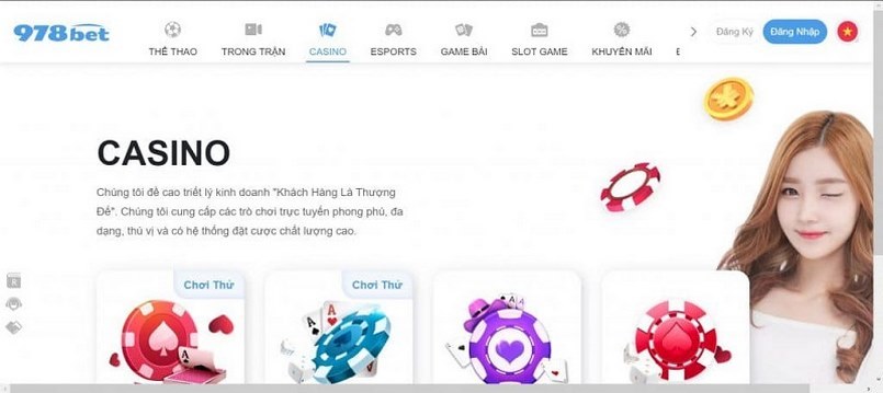 Casino siêu thú vị của nhà cái đông người chơi  978Bet