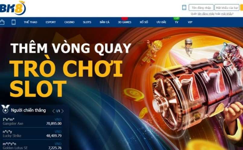 Trò chơi tại nhà cái BK8 đẳng cấp, trả thưởng cao